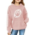 thumbnail image 1 of KAUOD Girls Ribbed Pullover Hoodies Baseball Oversized Long Sleeve Cute Hoodie Sweatshirts Kids Lightweight Loose Tops, 1 of 7