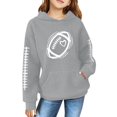 thumbnail image 1 of KAUOD Girls Ribbed Pullover Hoodies Baseball Oversized Long Sleeve Cute Hoodie Sweatshirts Kids Lightweight Loose Tops, 1 of 7