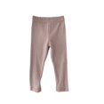 thumbnail image 1 of KAUOD Girls Ribbed Stretchy Leggings Straight High Waist Cotton Thermal Tights Pants Kids Soft Plain Gym Yoga Leggings, 1 of 3