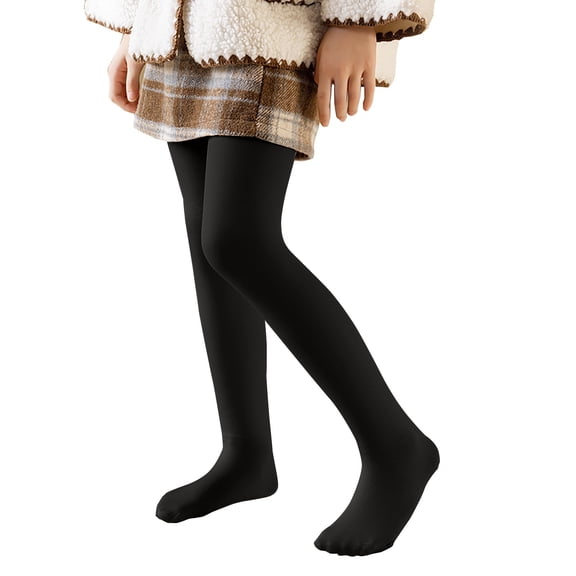KAUOD Girls Seamless Opaque Tights School Ballet Dance Thermal Pantyhose Leggings Kids Uniform Warm Slim Tights Pants