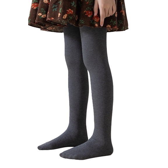 KAUOD Girls Seamless Thermal Tights Fleece Warm Stretchy Footed Leggings Kids School Opaque Pantyhose Dress Tights Pants