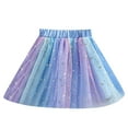 thumbnail image 1 of KAUOD Girls Sequins Tutu Skirts Cute Sparkle Pleated Tulle Princess Skirt Kids Toddler Mesh Breathable Short Dress Clothes, 1 of 4