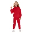 thumbnail image 1 of KAUOD Girls Soft Hoodi𝐞s Set 2 Piece Plain Pullover Hooded Sweatshirts Joggers Pants Outfits Kids Fall Sweatsuitss Clothes, 1 of 6