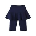 thumbnail image 1 of KAUOD Girls Summer Casual Sports Pants Kids Knee Length Leggings with Skirt Stretchy Athletic Ruffle Skirted Legging Clothes, 1 of 3