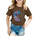 thumbnail image 1 of KAUOD Girls Summer Short Sleeve Tops Colorful Sunflower Graphic Tees Shirts Casual Trendy Tshirt Blouses for Teen, 1 of 4