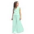 thumbnail image 1 of KAUOD Girls Summer Suit Outfits 2 Piece Sleeveless Double Breasted Jacket and Pleated Pants Set Loose Trendy Clothe, 1 of 7