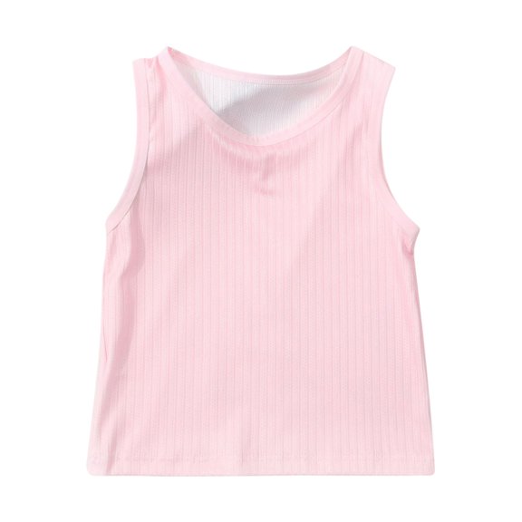 KAUOD Girls Tank Tops Crew Neck Sleeveless Undershirt Cute Flower Print Tops Summer Athletic Trendy Casual Shirts