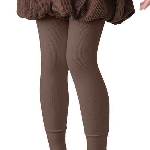 KAUOD Girls Thermal Tights School Dress Opaque Pantyhose Footed Leggings Kids Fleece Slim Full Length Stretchy Tights Pants