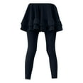 thumbnail image 1 of KAUOD Girls Trendy Leggings with Skirt Kids Stretchy Cotton Ruffle Skirt Pants Leggings Skirts Ruffle Pants Bottoms Clothes, 1 of 4