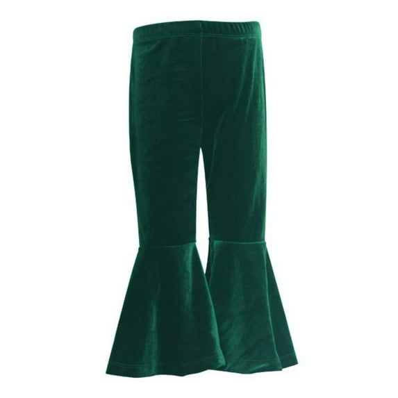 KAUOD Girls Velvet Flare Pants Elastic Waist Trendy Wide Leg Bell Bottom Pants Spring Fall Comfy Casual Sweatpants