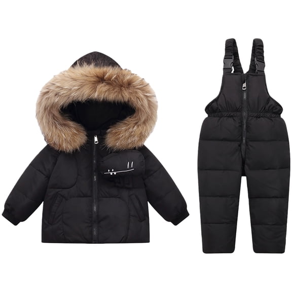 KAUOD Girls Waterproof Snow Suits 2 Piece Winter Warm Ski Jackets Bib Overall Set Kids Toddler Snowpants Snowsuits Outfits