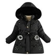 thumbnail image 1 of KAUOD Girls Winter Coats Fleece-Lined Thick Warm Zip up Hooded Outwear Kids Parka Puffer Jackets Padded Thermal Down Coats, 1 of 4