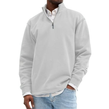 KAUOD Half Zip Sweatshirts for Men Mock Neck Pullover Sweatshirt Long Sleeved Winter Sweatshirts Casual Workout Daily Sweaters