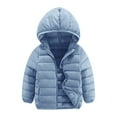 thumbnail image 1 of KAUOD Kids Boys Quilted down Jackets Lightweight Warm Zip up Hooded Puffer Coats Toddler Plain Soft Windproof Outwear, 1 of 9