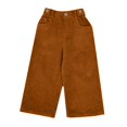thumbnail image 1 of KAUOD Kids Corduroy Cropped Flare Pants Elastic High Waist Ribbed Bell-Bottom Sweatpants Boys Girls Wide Leg Baggy Trousers, 1 of 5