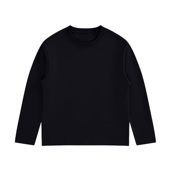 KAUOD Kids Cotton Thermal Shirt Long Sleeve Crew Neck Plain Undershirts Boys Girls Winter Soft Pullover Sweatshirts Tops