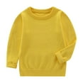 thumbnail image 1 of KAUOD Kids Crew Neck Knit Sweater Plain Loose Soft Pullover Sweater Boys Girls Cute Lined Tops Fall Casual Sweatshirts, 1 of 3