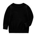 thumbnail image 1 of KAUOD Kids Crew Neck Knit Sweater Plain Loose Soft Pullover Sweater Boys Girls Cute Lined Tops Fall Casual Sweatshirts, 1 of 2