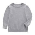 thumbnail image 1 of KAUOD Kids Crew Neck Knit Sweater Plain Loose Soft Pullover Sweater Boys Girls Cute Lined Tops Fall Casual Sweatshirts, 1 of 2