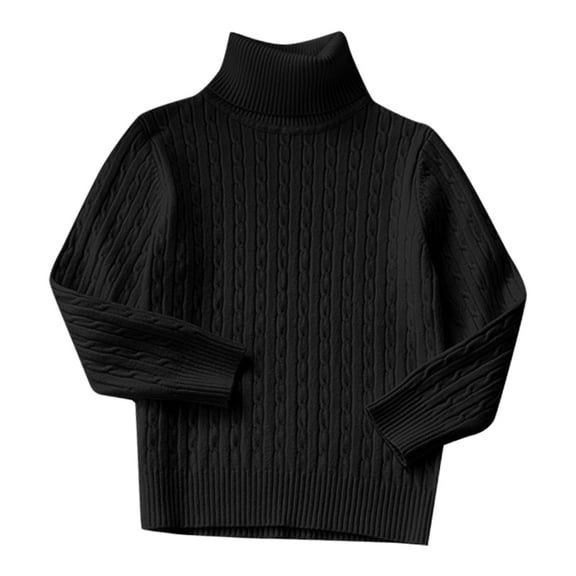 KAUOD Kids Crew Neck Thermal Sweater Ribbed Knit Winter Thick Pullover Tops Boys Girls Long Sleeve Warm Shirt Clothes