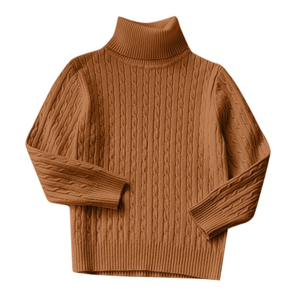 KAUOD Kids Crew Neck Thermal Sweater Ribbed Knit Winter Thick Pullover Tops Boys Girls Long Sleeve Warm Shirt Clothes