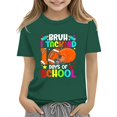 thumbnail image 1 of KAUOD Kids Cute 100 Days Of School Baseball 100th Day Of School T-Shirt Little Girls Funny Graphic Tees Sport Shirt, 1 of 1