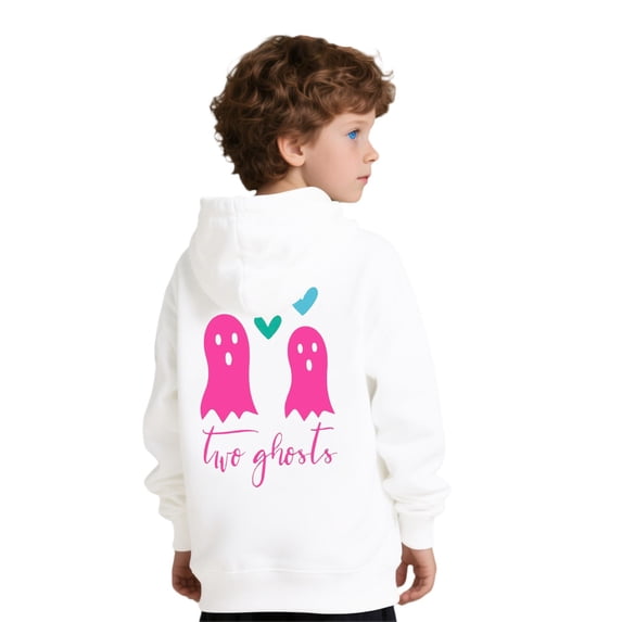 KAUOD Kids Cute Ghost Pumpkin Hoodies Cotton Fleece Halloween Pullover Hoodie Sweatshirts Boys Girls Thick Warm Tops Clothes