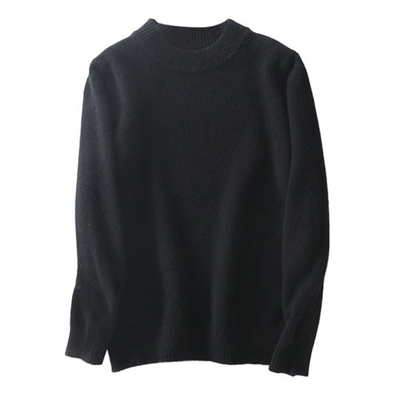 KAUOD Kids Fleece Sweater Crew Neck Long Sleeve Pullover Sweatshirts Tops Boys Girls Ribbed Cuffs Cotton Soft Shirt Clothes