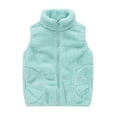 thumbnail image 1 of KAUOD Kids Fleece Thick Vest Sleeveless Turtleneck Fuzzy Zip up Tank Top Coats Boys Girls Padded Lined Winter Waistcoat, 1 of 6