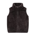 thumbnail image 1 of KAUOD Kids Fleece Thick Vest Sleeveless Turtleneck Fuzzy Zip up Tank Top Coats Boys Girls Padded Lined Winter Waistcoat, 1 of 6