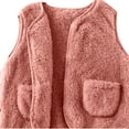 thumbnail image 1 of KAUOD Kids Fuzzy Vest Snap Butts Fleece-Lined Sleeveless Tank Top with Pockets Boys Girls Soft Warm Loose Jacket Coats, 1 of 5