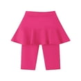 thumbnail image 1 of KAUOD Kids Girls Athletic Ruffle Skirted Legging Pants Stretchy Knee Length Leggings with Skirt Summer Casual Sports Shorts, 1 of 3