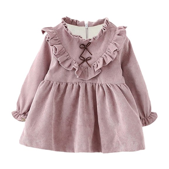 KAUOD Kids Girls Confetti Birthday Dress Korean Version Of Fashion V Shaped Wooden Ear Edge Girls Dress Foreign Trade