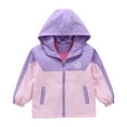 thumbnail image 1 of KAUOD Kids Girls Cute Rain Jackets Thin Lightweight Windbreker Raincoat Outwear Toddler Zip up Hooded Jackets with Pockets, 1 of 9