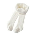 thumbnail image 1 of KAUOD Kids Girls Fleece-Lined Tights Knit Stretchy Ballet Dance Footed Leggings Toddler Plain Thick Warm Pantyhose Stocking, 1 of 9