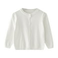 thumbnail image 1 of KAUOD Kids Girls Knit Cardigan Long Sleeve Soft Fall Casual Sweaters Baby Boys Plain Button Front Sweater Coats Clothes, 1 of 9