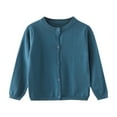 thumbnail image 1 of KAUOD Kids Girls Knit Cardigan Long Sleeve Soft Fall Casual Sweaters Baby Boys Plain Button Front Sweater Coats Clothes, 1 of 9