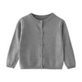 thumbnail image 1 of KAUOD Kids Girls Knit Cardigan Long Sleeve Soft Fall Casual Sweaters Baby Boys Plain Button Front Sweater Coats Clothes, 1 of 9