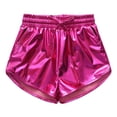 thumbnail image 1 of KAUOD Kids Girls Metallic Shorts Sparkly Athletic Dance Outfits Shinny Wide Leg Dolphin Shorts Cute Bow Hot Short Pants, 1 of 3