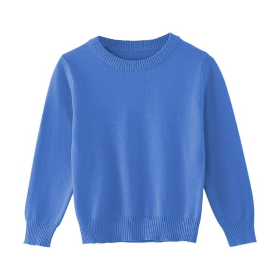 KAUOD Kids Knit Pullover Sweater Loose Soft Crew Neck Sweater Clothes Boys Girls Fall Casual Lined Sweatshirts Tops Clothes
