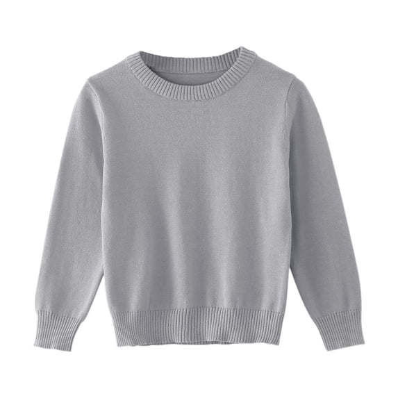 KAUOD Kids Knit Pullover Sweater Loose Soft Crew Neck Sweater Clothes Boys Girls Fall Casual Lined Sweatshirts Tops Clothes