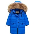 thumbnail image 1 of KAUOD Kids Long Parka Coats Winter Padded Waterproof Puffer Jackets Boys Girls Faux-F𝐮r Hood Quilted Snow Ski down Outwear, 1 of 4