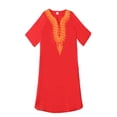 thumbnail image 1 of KAUOD Kids Muslim Short Sleeve Thobe 𝐈slamic Boys Lace Embroidery Kaftan Thobes Toddler Soft Abaya Prayer Pullover Clothes, 1 of 8