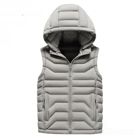 KAUOD Kids Puffer Vest Winter Lightweight Windproof Sleeveless down Coats Boys Girls Quilted Waterproof Hooded Waistcoat