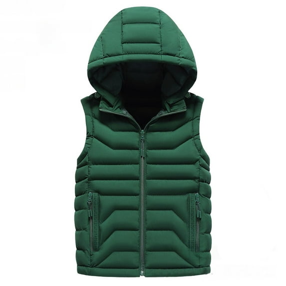 KAUOD Kids Puffer Vest Winter Lightweight Windproof Sleeveless down Coats Boys Girls Quilted Waterproof Hooded Waistcoat