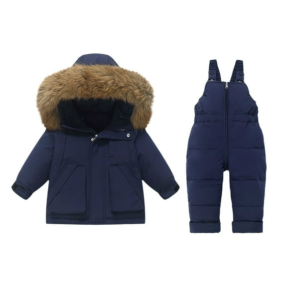 KAUOD Kids Puffer Waterproof Snow Suits 2 Piece Winter Snowboard Ski Jackets Bib Overall Set Boys Girls Warm Snowpants