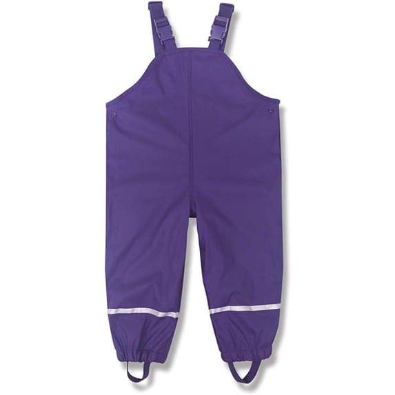 KAUOD Kids Rain Pants Reflective Dirty Proof Suspender Trousers for Girls Puddle-Dry Rain Bibs Kids Overalls Mud Pants