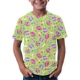 thumbnail image 1 of KAUOD Kids Toddler Easter T Shirt Floral Printed Eggs Graphic Tees Casual Easter Top For Girls Boys Short Sleeve Clothing, 1 of 1