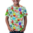thumbnail image 1 of KAUOD Kids Toddler Easter T Shirt Floral Printed Eggs Graphic Tees Casual Easter Top For Girls Boys Short Sleeve Clothing, 1 of 1