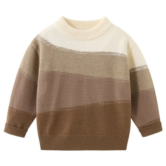 KAUOD Kids Toddler Knit Sweater Tie Dye Cute Crew Neck Long Sleeve Pullover Sweatshirts Clothes Boys Girls Ribbed Sweater